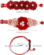 2 Pack Cat Collar Pink Floral - Image 2