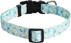QQPETS Adjustable Soft Dog Collar: Print Flower Pink Multicolor Cute Patterns - Image 5