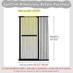 Lumizone Extra Tall Cat Gate 61.02" High Pressure Mounted Extra Wide - Image 2