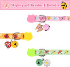 Breakaway Cat Collars with Bell & Cute Pendants, 3 Pack Safety Buckle Kitten - Image 3