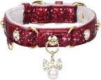 PetsHome Cat Collar, Dog Collar, PU Leather Adjustable Pet Collar by PetsHome