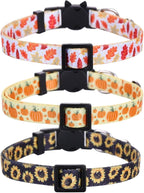3 Pack/Set Thanksgiving Day Cat Collar Breakaway Bell Fall Autumn - Image 2