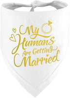 Engagement Gift, My Humans are Getting Married Dog Bandana, Wedding Photo Prop by DZMODZ