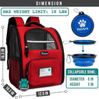 PetAmi Dog Backpack Carrier for Small Large Cat, Ventilated Pet Hiking Backpack - Image 2