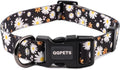 QQPETS Adjustable Soft Dog Collar: Print Flower Pink Multicolor Cute Patterns by QQPETS