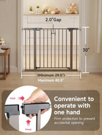 29.5-40.5" Baby Gate for Stairs, Dog Gate for Doorways, Walk Thru Auto Close - Image 5