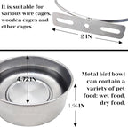 PINVNBY 2pcs Stainless Steel Bird Bowl Water Bowl Stainless Steel Bird Feeding - Image 2