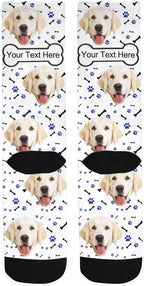 MyPupSocks Custom Personalized Photo Pet Face Socks, Cat and Dog Tracks Paws - Image 6