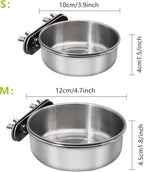 Small+Medium Bird Feeding Dish Cups, Parrot Food Bowl Cage - Image 2