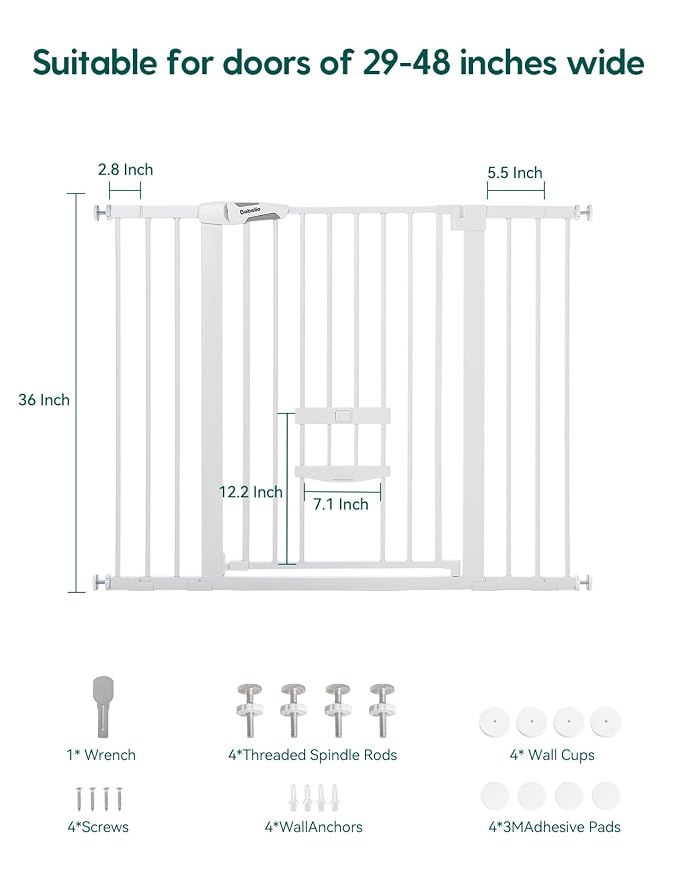 Babelio 36 Inch Extra Tall Baby Gate - Image 5
