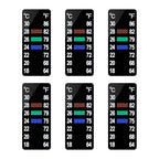 AQUANEAT 6 PCS Aquarium Thermometer Strips, Fish Tank Thermometer Sticker by Aquaneat