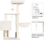 Heybly Cat Tree with Cat Self Groomer Brush, Cat Tower Condo - Image 7