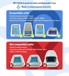 Crystal Cat Litter and Disposable Litter Trays 3 Sets Compatible - Image 2