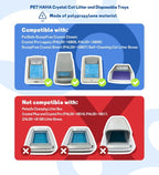 Crystal Cat Litter and Disposable Litter Trays 2 Sets Compatible - Image 2
