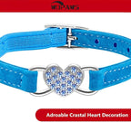 Heart Bling Cat Collar with Safety Belt and Bell Adjustable 8-10 inches - Image 4