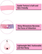 Cat Collars for Girl Cats with Rhinestone Soft Velvet, Breakaway Cat Collars - Image 3