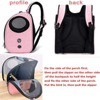 Bird Carrier Clear Parrot Outing Backpack APET Transparent Acrylic Bird Travel - Image 9