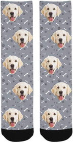 MyPupSocks Custom Personalized Photo Pet Face Socks, Cat and Dog Tracks Paws - Image 5