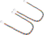 2PCS 60cm/23.6in Bird Rope Perch, 1.8cm Soft Cotton Parakeet Perches, Colorful - Image 9