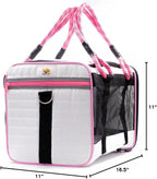 Buddy's Best Airline Approved Pet Carrier – White & Pink Heavy Duty, Fits Under - Image 10