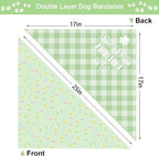Birthday Dog Bandanas, Double Side All 4 Patterns Reversible Large Pet Bandanas - Image 7
