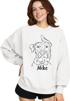 Custom Dog Face Sweatshirt Hoodie T-Shirt, Custom Pet Name, Personalized Pet - Image 4