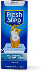 Fresh Step Jumbo Drawstring Cat Litter Box Liners, Scented Heavy Duty Kitty - Image 2