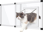 Sliding Cat Door for Window, Fits 32"-37" Width Window, 2-Min Install | by Yoochee