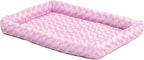 MidWest Homes for Pets QuietTime Fashion Dog Bed – Pink Faux Fur Bolster by MidWestHomesForPets