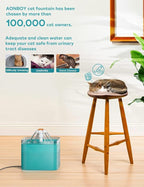 Cat Water Fountain for Cats Indoor: 67oz/2L Cat Fountain - Image 3