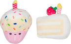 Pearhead Happy Birthday Cake Cat Toy Set, Stuffed Birthday Cake and Cupcake Cat by Pearhead