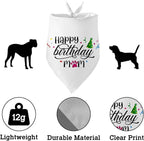 Happy Birthday Mom White Dog Bandana Pet Scarf Accessories Funny Cute Puppy - Image 3