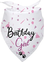 Dog Birthday Girl Happy Birthday Dog Bandana by Yishuliwu