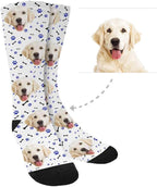 MyPupSocks Custom Personalized Photo Pet Face Socks, Cat and Dog Tracks Paws - Image 3