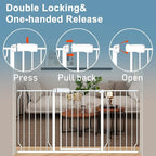 Extra Wide Baby Gate 4.72in Extensions Walk Through Baby Gate Pressure Mount - Image 5