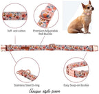 Unique style paws Dog Collar Metal Buckle Pink Rose Collar Flower Gift Durable - Image 2