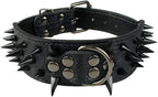 Serijoars Spiked Studded Dog Collar, PU Leather Dog Collar, Adjustable Pet by Serijoars