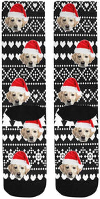 Custom Face Socks, Personalized Dog Lover Pet Photo Picture on Socks Unisex - Image 4
