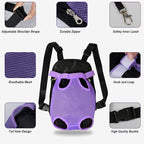 FEimaX Dog Carrier Backpack Pet Legs Out Front Cat Travel Bag, Adjustable Puppy - Image 3