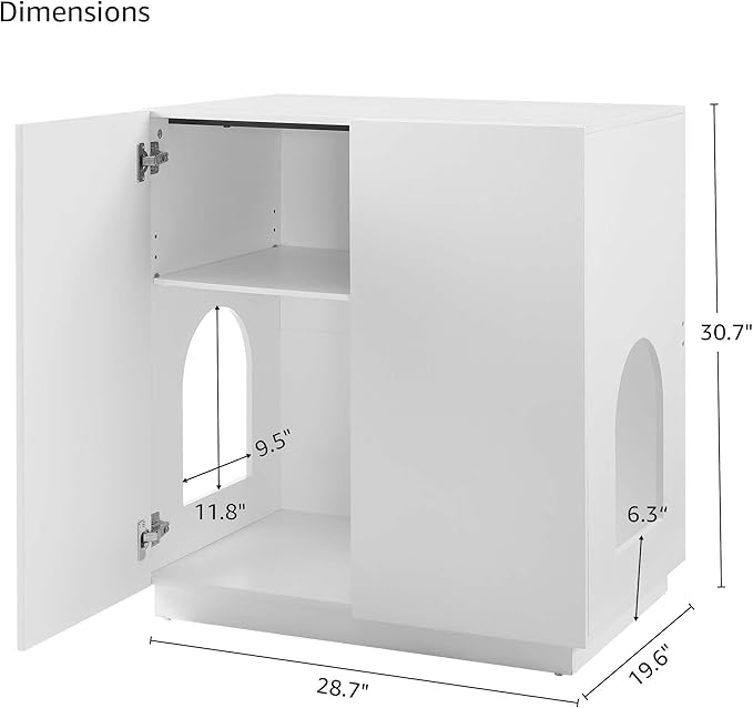 unipaws Tall Cat Litter Box Enclosure - Image 7