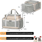 Airline Approved Pet Carrier for Cats and Small Dogs up to 15 lbs, Breathable - Image 2