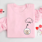 Custom Dog Face Sweatshirt Hoodie T-Shirt, Custom Pet Name, Personalized Pet - Image 5