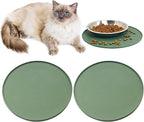 BNOSDM Silicone Cat Feeding Mat 2 Pack Dog Bowl Mats Pet Silicone Food Mat by BNOSDM