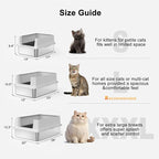 FURTIME Stainless Steel Cat Litter Box - Image 2