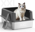 Enclosed Stainless Steel Cat Litter Box by CatLitterBox