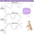 Cat Wand Toys Interactive Kitten Toys Cat Teaser Wand String Feather - Image 4