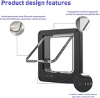 Smart Cat Door for Interior & Exterior Doors, Inter Frame Size 8.34" x 7.83" - Image 4