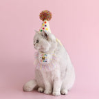 Cat Birthday Bandana Scarf and Party Hat Cute Tassels Bib Scarf and Birthday - Image 6