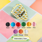 Personalized Dog Bandana Embroidered Name Custom Neckwear Dog Scarf Triangle - Image 3