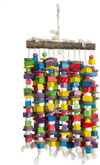 Deloky Extra Large Bird Parrot Chewing Toy-Multicolored Natural Wooden Blocks - Image 4